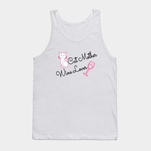 Cat Mother Wine Lover Tank Top